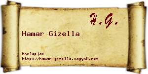 Hamar Gizella névjegykártya